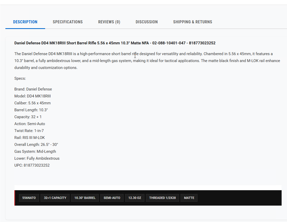 Trinity AI-Generated SEO Product Descriptions - Unique, optimized product content with full specs, structured data tags, and rich descriptions for 217,000+ SKUs